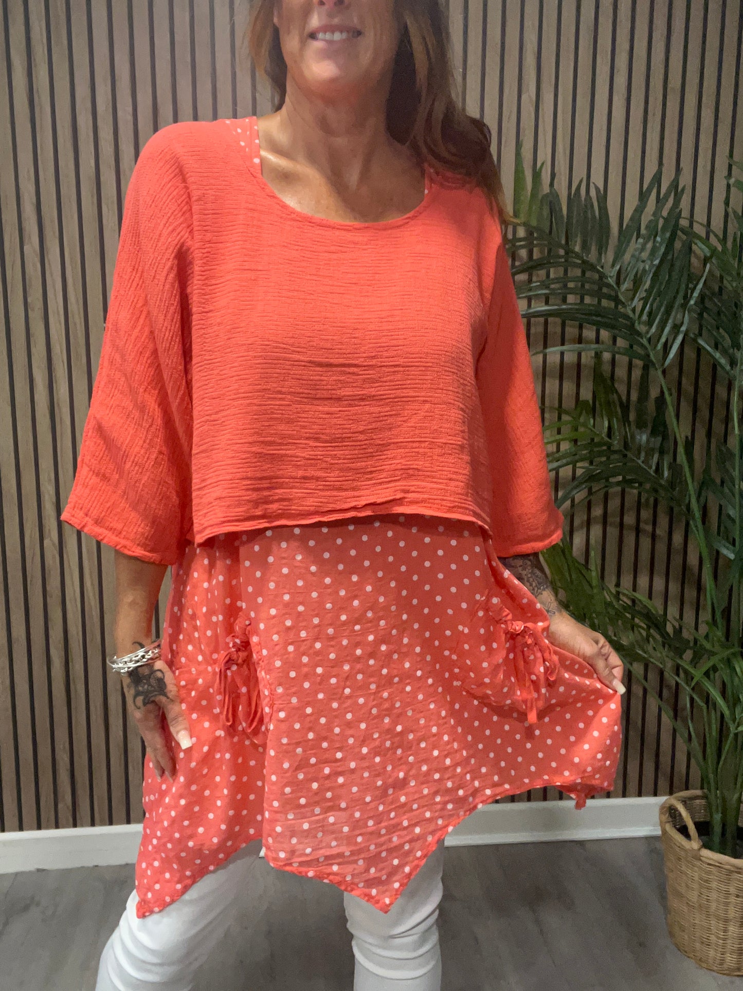 Two Piece Spotty Tunic