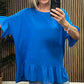 Frankie Frill Top in Royal Blue
