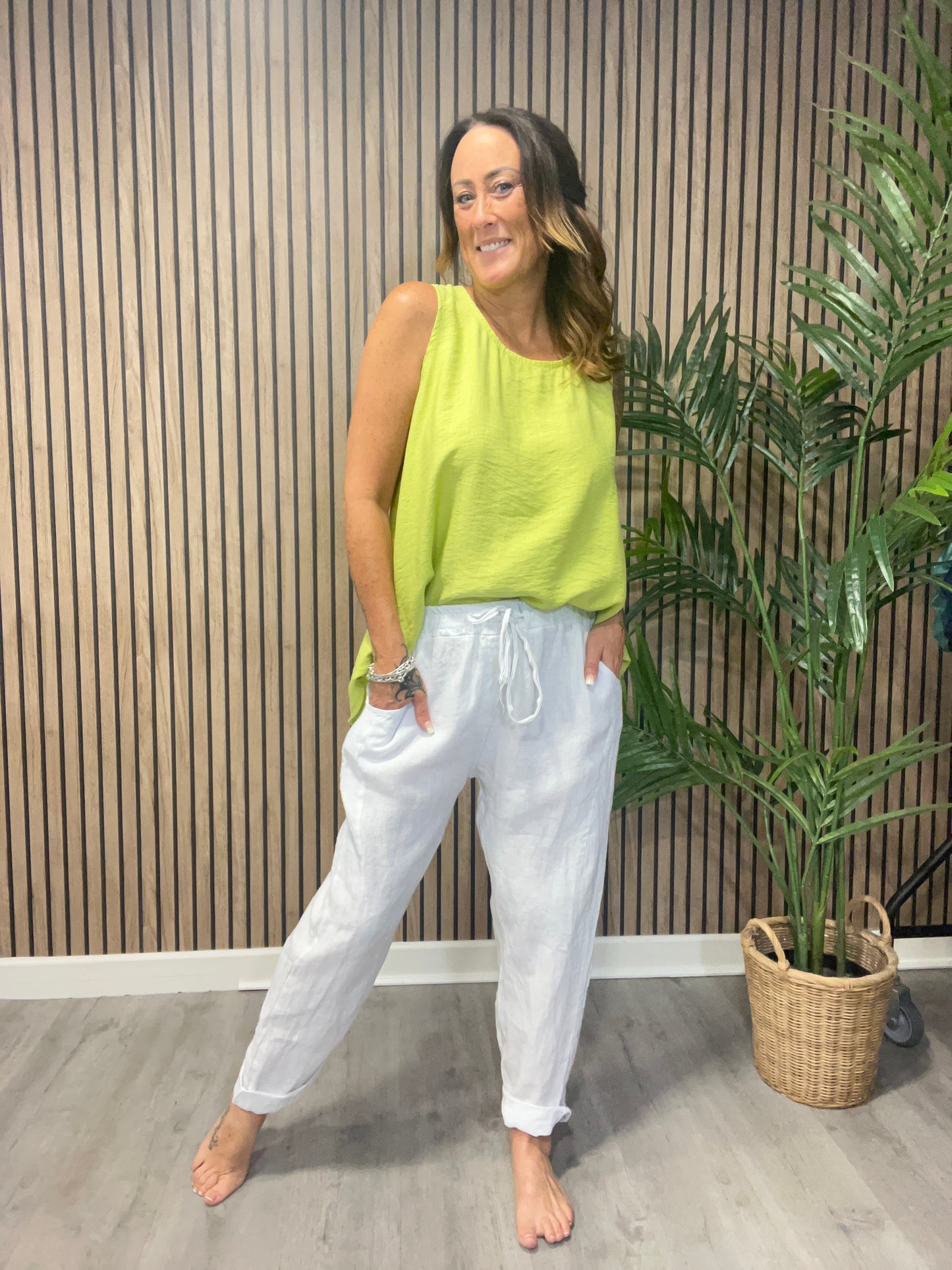 Drawstring Linen Trousers