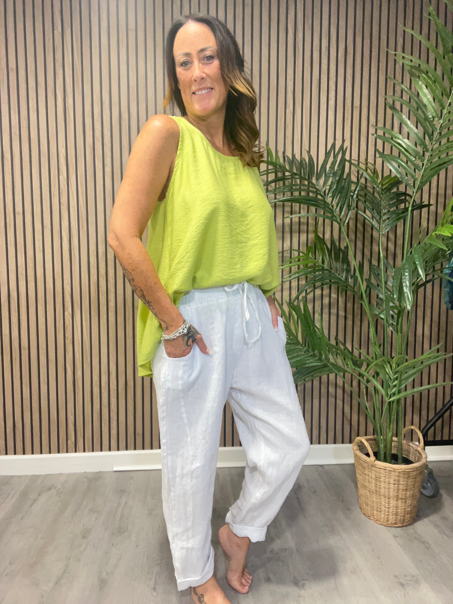 Drawstring Linen Trousers