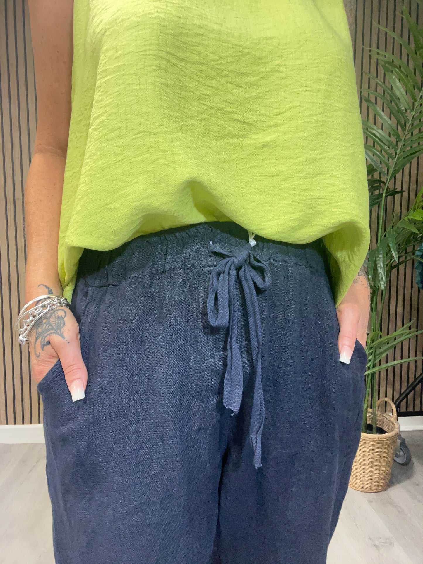 Drawstring Linen Trousers