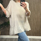 Frankie Frill Top in Stone