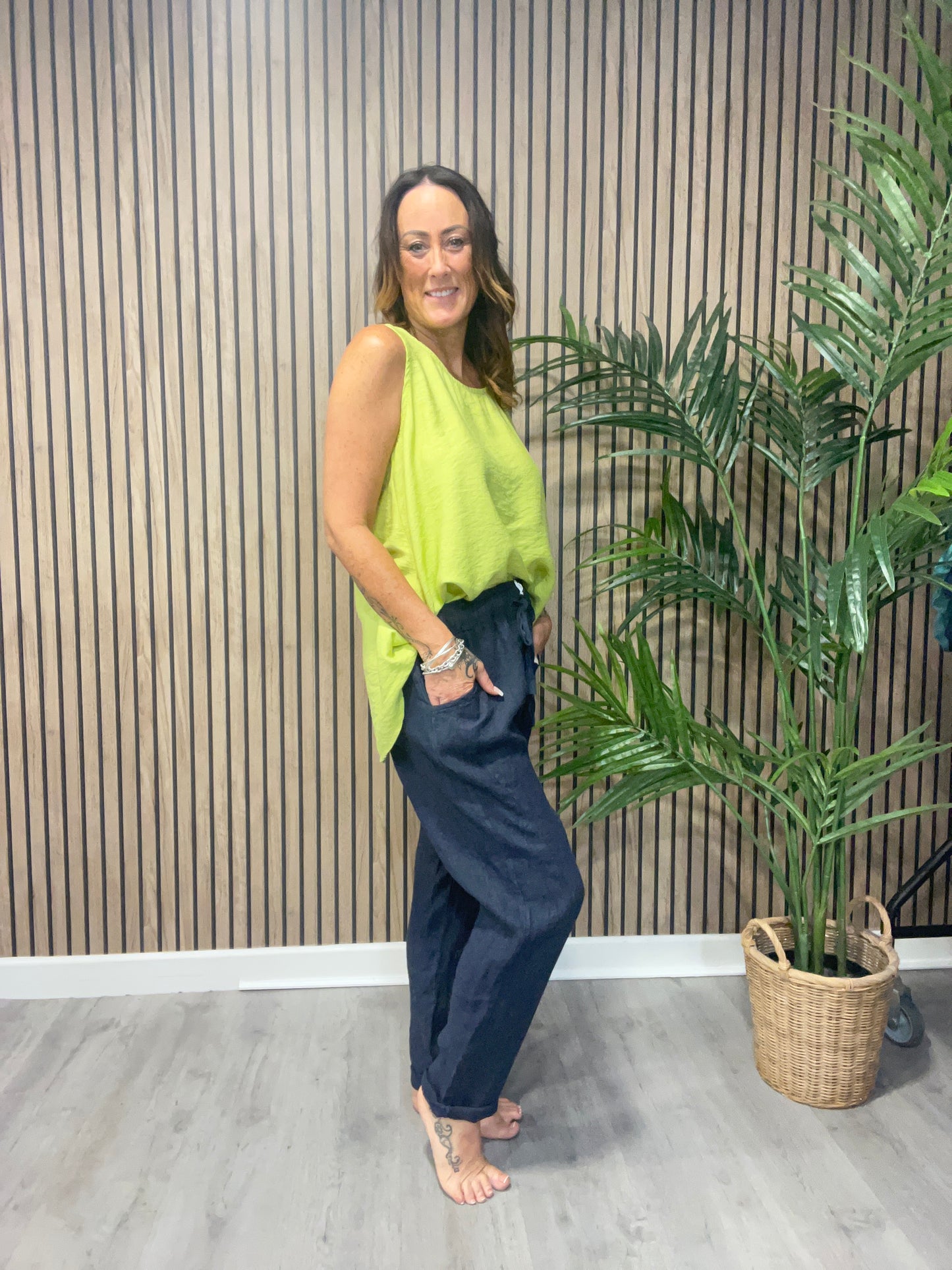Drawstring Linen Trousers