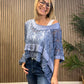 Lucy Lace Top In Denim Blue