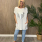 Heart Foil Tunic Top