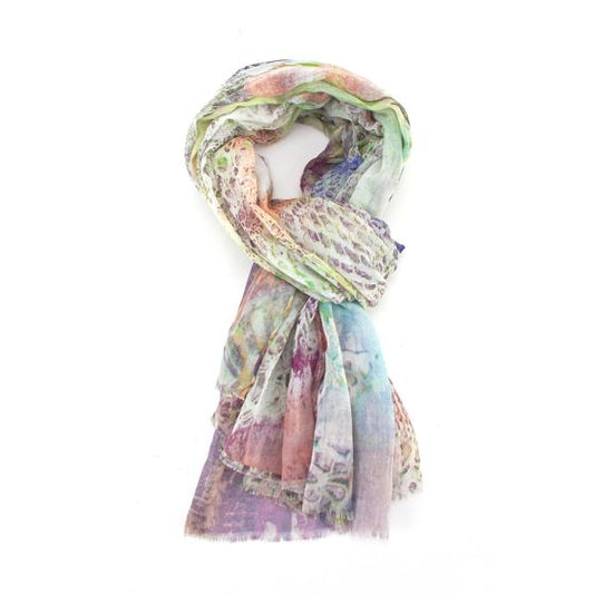 Abstract Lace Print Scarf