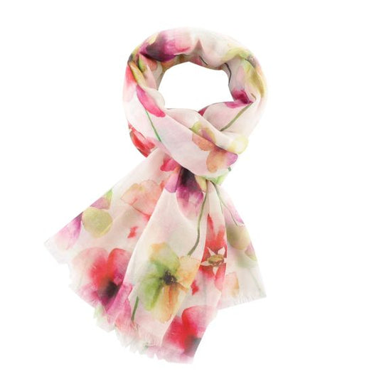 Floral Scarf In Pink