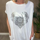 Heart Foil Tunic Top