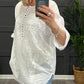 Sally Sequin Top With Vest In White