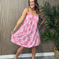 Strappy Baroque Print Dress