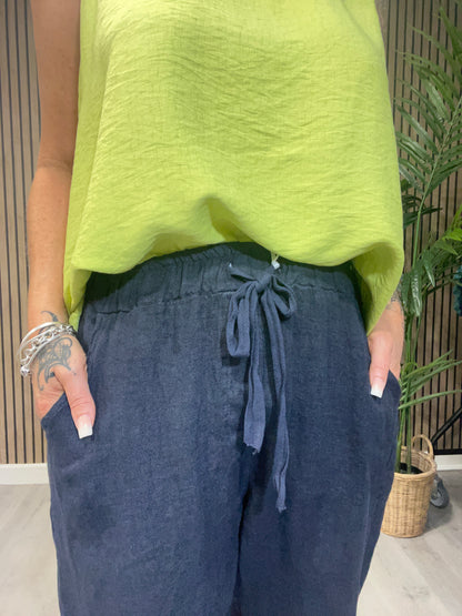 Drawstring Linen Trousers