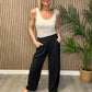 Button Wide Leg Trousers