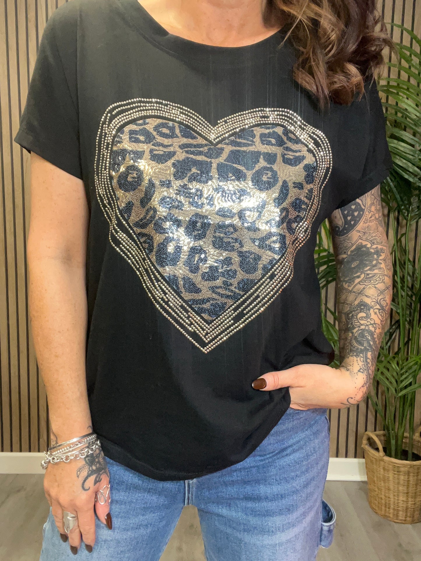 Leopard Heart T-Shirt