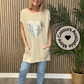 Heart Foil Tunic Top