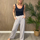 Button Wide Leg Trousers