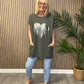 Heart Foil Tunic Top