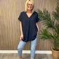 V Neck Chiffon Top