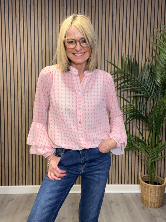 Diamond Print Blouse