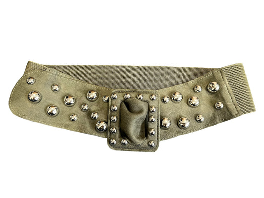 Bubble Belt in Khaki Green