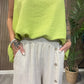 Button Leg Linen Trousers