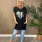 Heart Foil Tunic Top