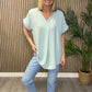 V Neck Chiffon Top