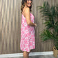 Strappy Baroque Print Dress