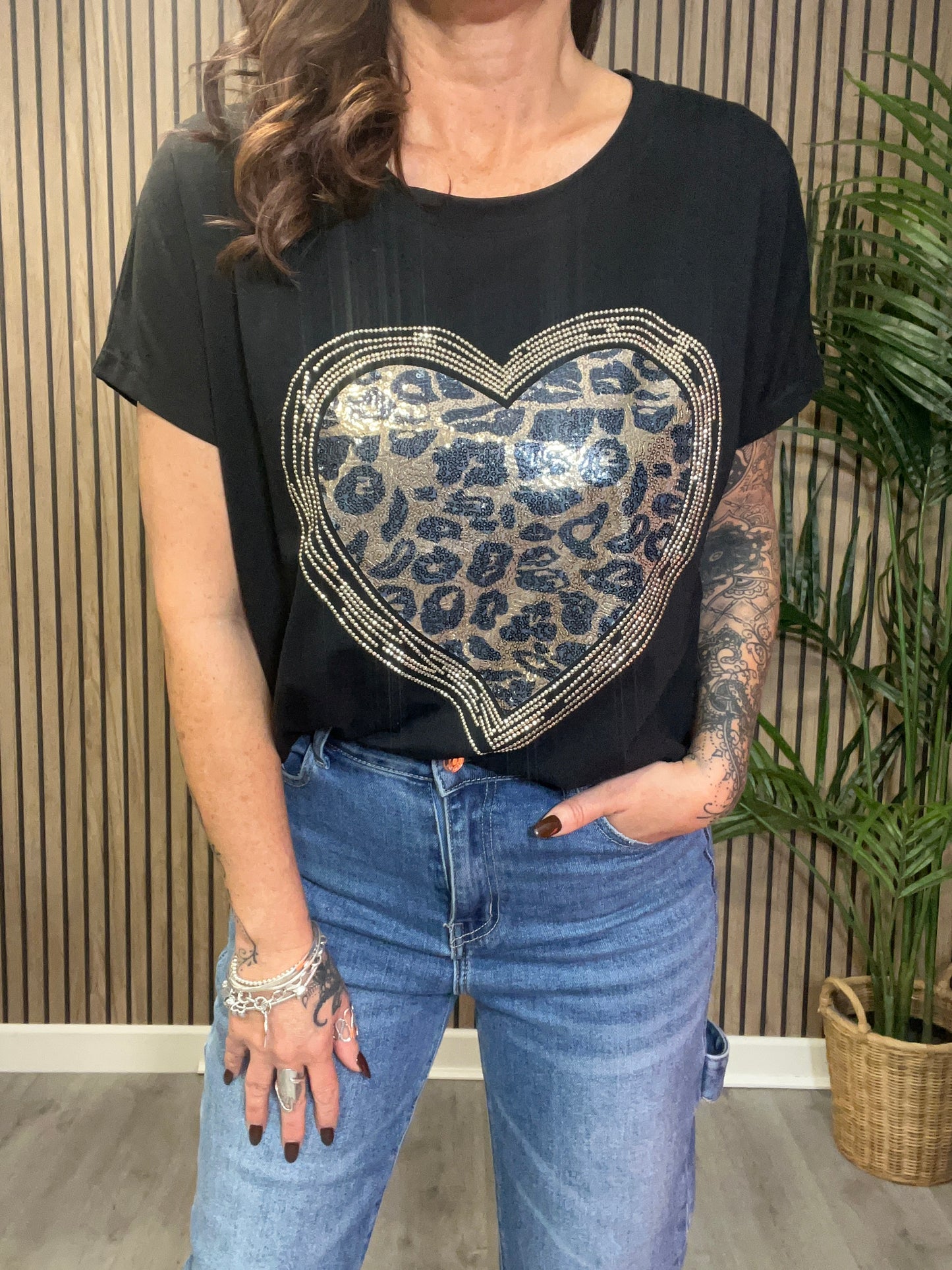 Leopard Heart T-Shirt