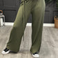 Penny Pleated Trousers In Khaki Green