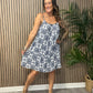 Strappy Baroque Print Dress