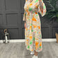 Pippa Patterned Dress In Orange