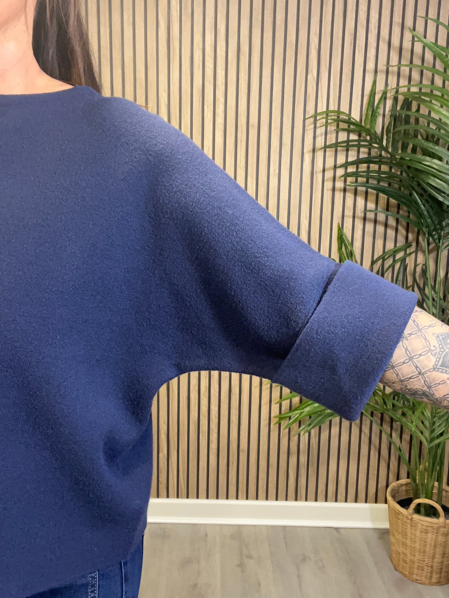 Folded Half Sleeve Knit