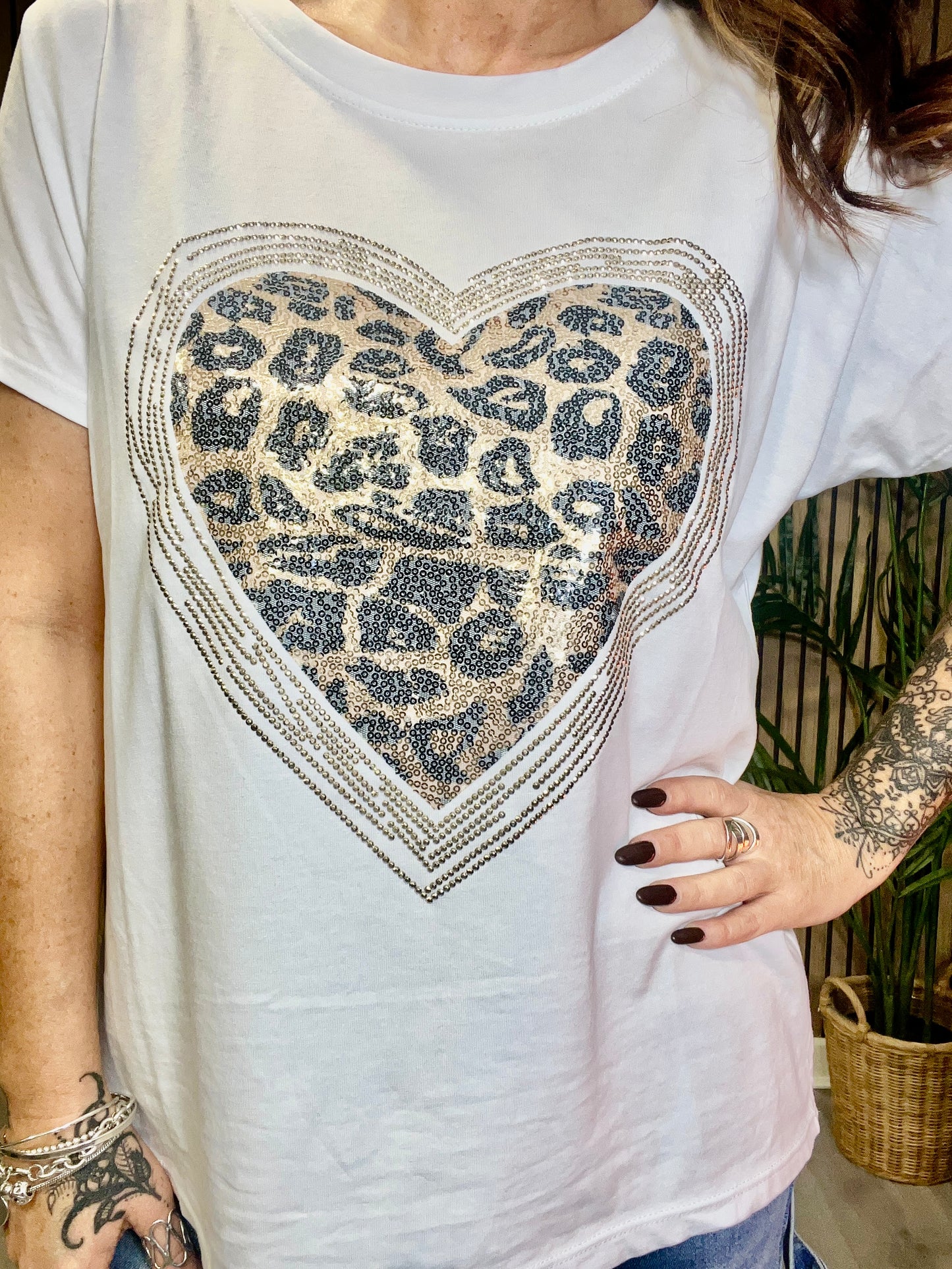 Leopard Heart T-Shirt