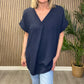 V Neck Chiffon Top