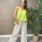 Button Leg Linen Trousers