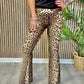 Animal Print Flared Leggings