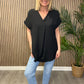 V Neck Chiffon Top