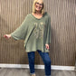 Oversized Love Lightweight Knit In Khaki