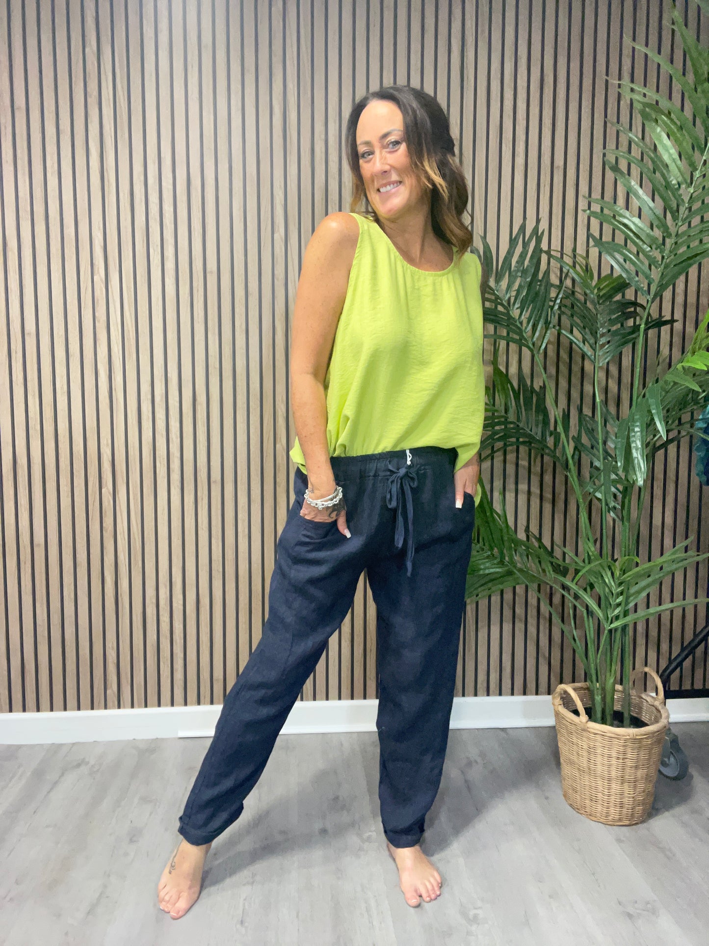 Drawstring Linen Trousers
