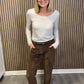 Chenille Belted Trousers