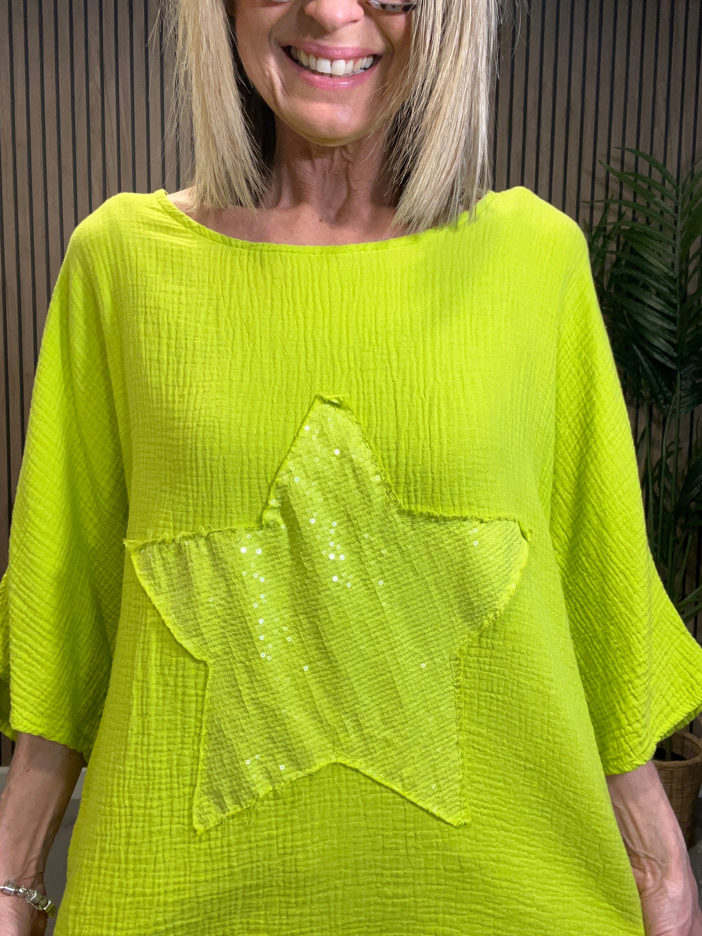 Cheesecloth Oversized Star Top