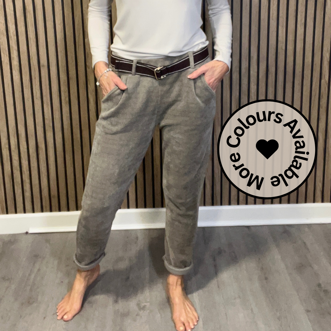 Chenille Belted Trousers