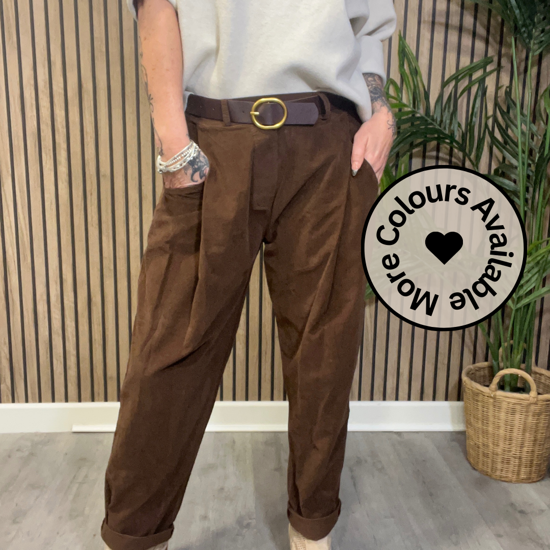 Fine Cord Slouchy Trousers