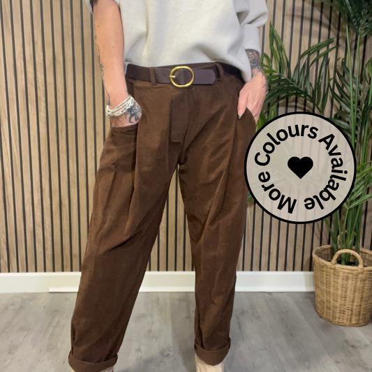 Fine Cord Slouchy Trousers
