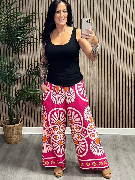 Isla Patterned Trousers With Pockets