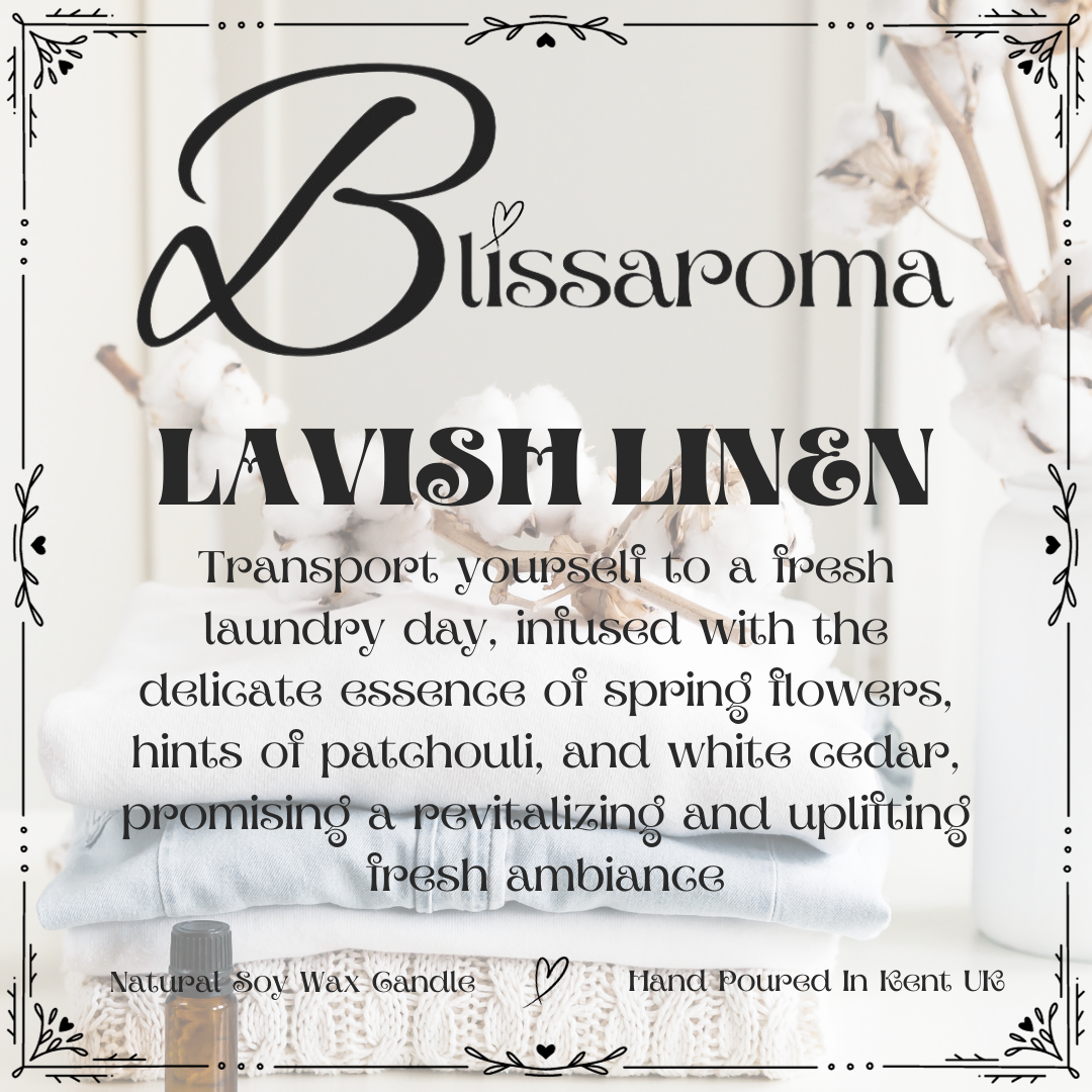 Blissaroma Lavish Linen Candle 30cl